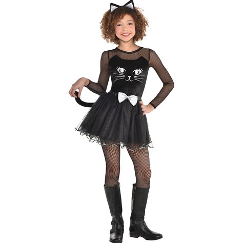 Amscan Black Cat Dress Halloween Costume For Girls Medium Includes