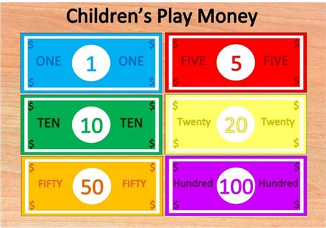 10 Hilarious Childrens Play Money Printable Free