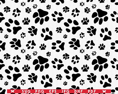 130 Dog Paw Pattern Download Free Svg Cut Files Freebies Picartsvg