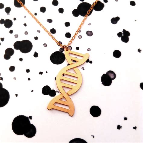 Dna Necklace Science Double Helix Necklace Biology Silver Etsy Israel