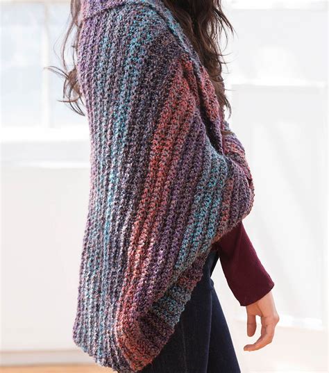 How To Make A Lion Brand Homespun New Look Devondale Shrug Crochet