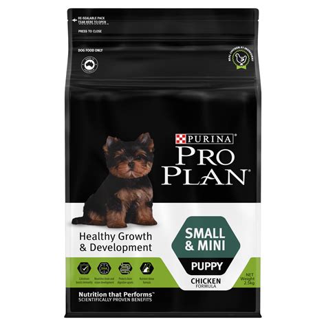 Varieties in the pro plan range include those formulated to support natural immunity and for sensitive young digestions, acting to balance naturally occurring bacteria in the gut. Pro Plan Healthy Growth & Development Small & Mini Puppy 2.5kg