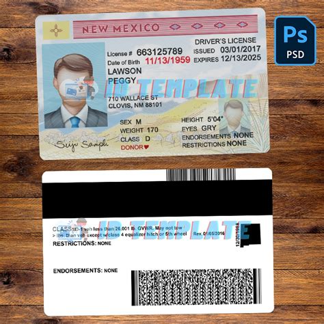 New Mexico Driving License Psd Template Driving License Template