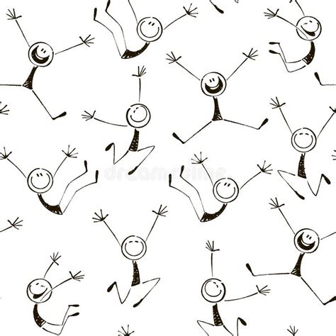 Stick Man Figures Stock Vector Illustration Of Running 5911827