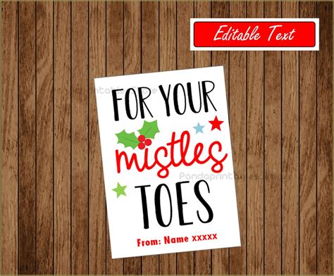 Printable For Your Mistletoes T Tag Nail Polish Christmas T