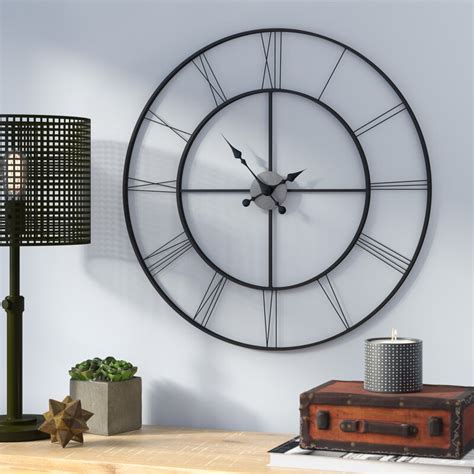 Oversized 30 Black Decorative Wall Clock And Reviews Birch Lane