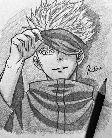 Satoru Gojou Jujutsu Kaisen 💙 Anime Character Drawing Naruto Sketch