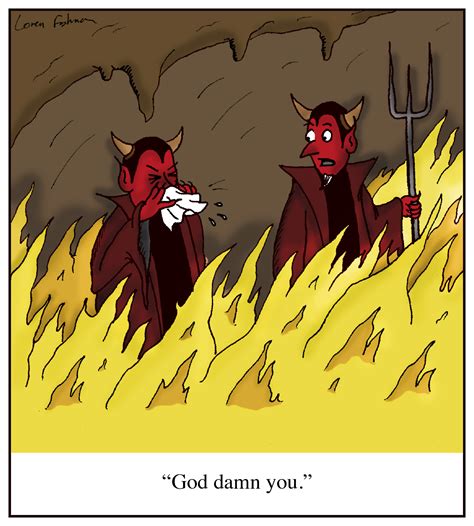 Cartoon When A Devil Sneezes God Damn You Humoresque Cartoons