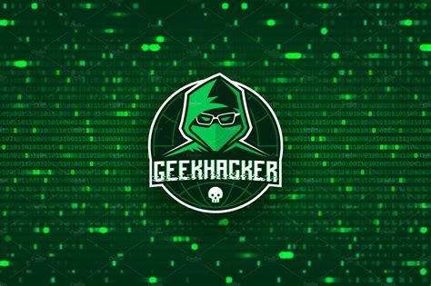 Geek Hacker Logo Template Creative Logo Templates ~ Creative Market