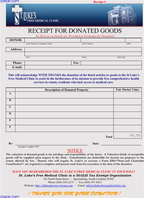 Template For A Receipt For Donations Cheap Receipt Forms
