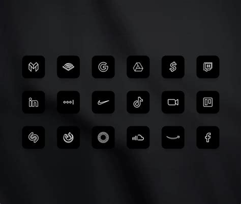 Ios 14 Monochrome Icon Set