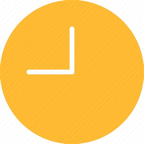 Circle Clock Time Timing Watch Yellow Icon