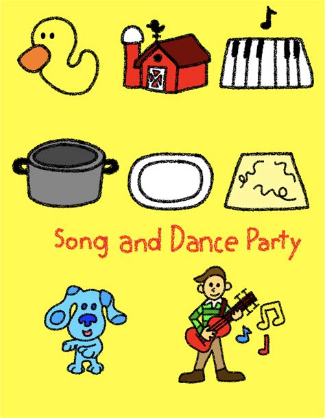Blues Clues Song And Dance Party Vhs Cover By Zoboomafo On Deviantart