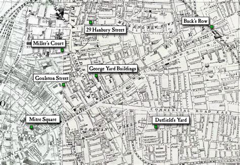 Jack The Ripper Victims Map
