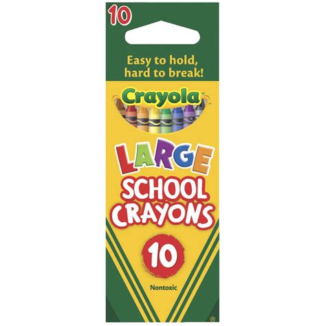 Crayola Large School Crayons 10 Pack 71662101008 Ebay