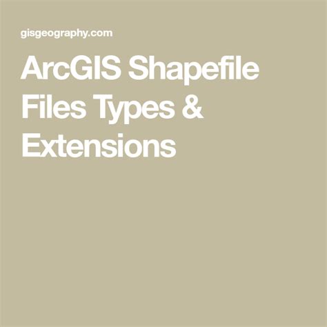Arcgis Shapefile Files Types And Extensions Extensions Filing Type