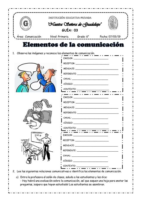 Actividades Para Trabajar Los Elementos De La Comunicacion Elementos Images