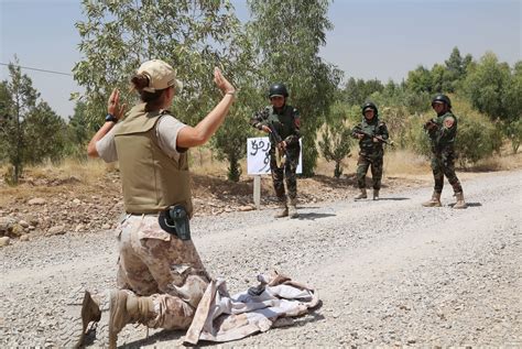 Female Zeravani Soldiers Learn Checkpoint Control