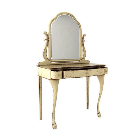 Antique Vanity Table With A Mirror 3d Cgtrader