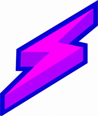Lightning Bolt Purple Clipart Thunder Cartoon Lighting