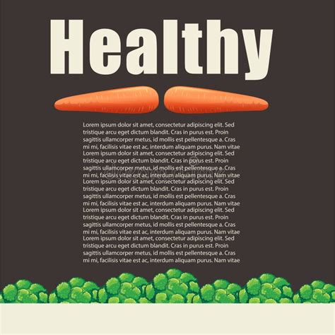 Healthy Food Theme With Fresh Vegetables Stock Vector Illustration Of