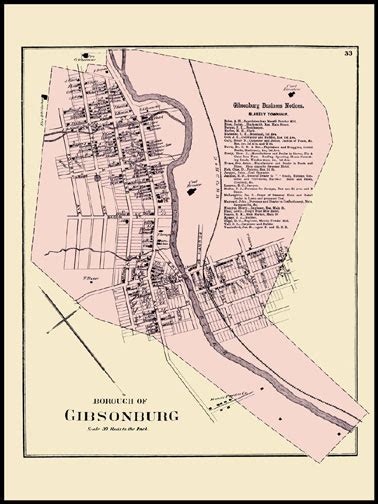 Historic Maps And Drawings 33 Gibsonburg John Pritiskutch Reproductions