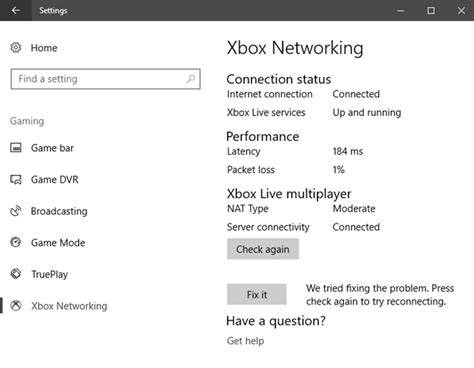 How To Use Xbox Networking In Windows 10 To Check Your Connection To