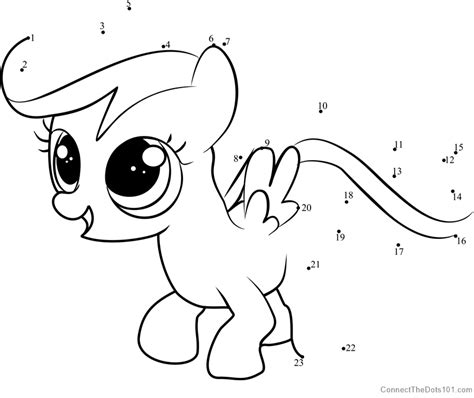 Scootaloo My Little Pony Dot To Dot Printable Worksheet Connect The Dots