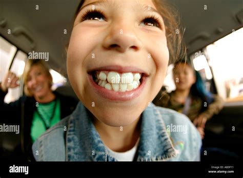Little Girl Big Smile Stock Photo Alamy