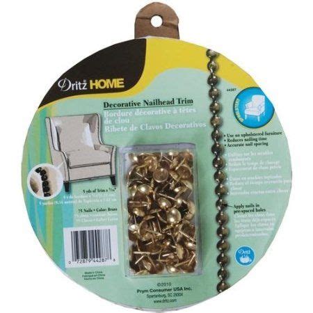 These upholstery decorative nails feature a smooth, round head. Dritz 44287 Upholstery Nailhead Trim, Brass, 5-Yard ...