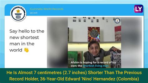 Worlds Shortest Man Living Afshin Esmaeil Ghaderzadeh From Iran Sets