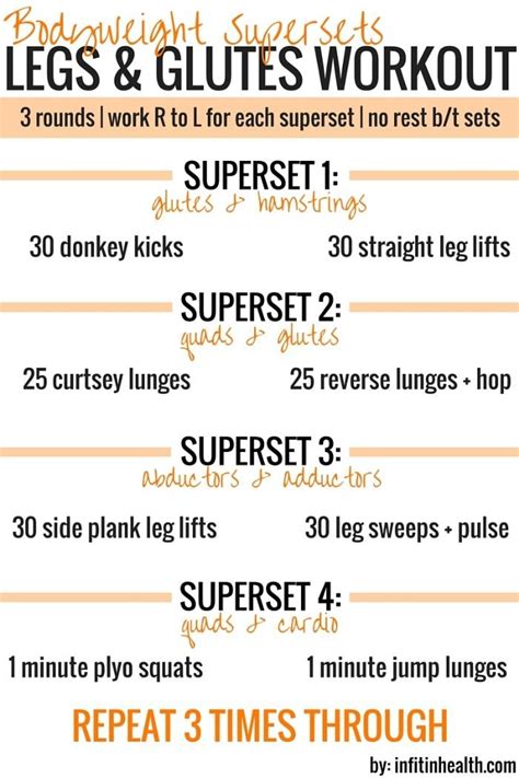 bodyweight supersets legs glutes workout bodyweight workout cardio workout at home