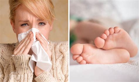 Cold And Flu Sufferers Rub Vicks On Their Feet To Relieve Symptoms