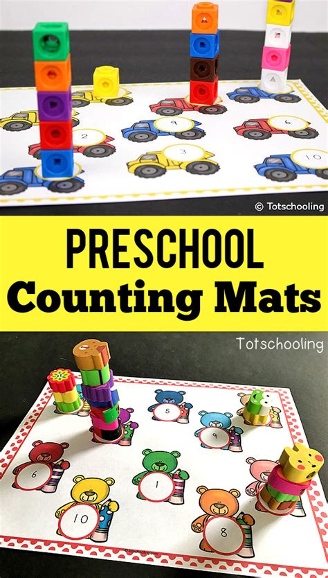 Preschool Counting Mats | Totschooling - Toddler, Preschool