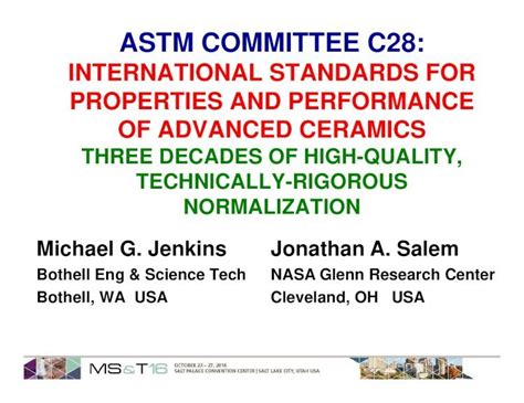 Pdf Astm Committee C Astm International Publishes Six Different Types Of Standards