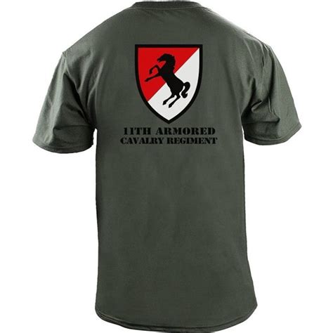 Army 11th Armored Cavalry Regiment Veteran Full Color T Shirt Green