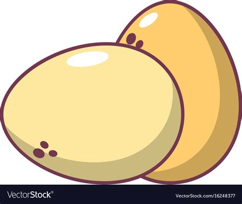 Farm Eggs Icon Cartoon Style Royalty Free Vector Image
