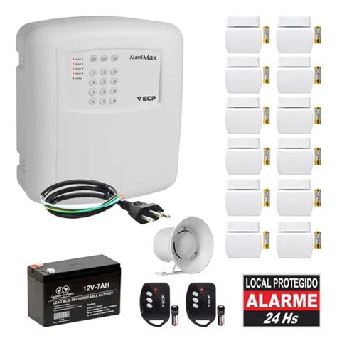Kit Alarme Residencial Ecp 12 Sensores Sem Fio Alard Max4