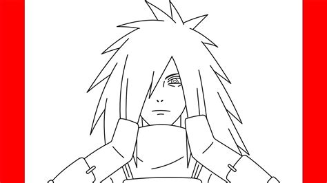 How To Draw Madara Uchiha From Naruto Step By Step Drawing Youtube