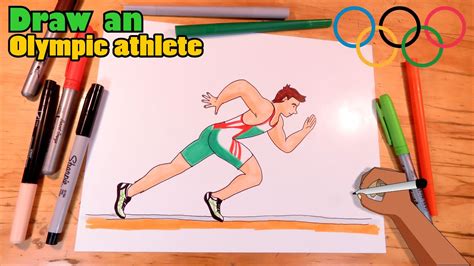 How To Draw An Olympic Athlete Youtube