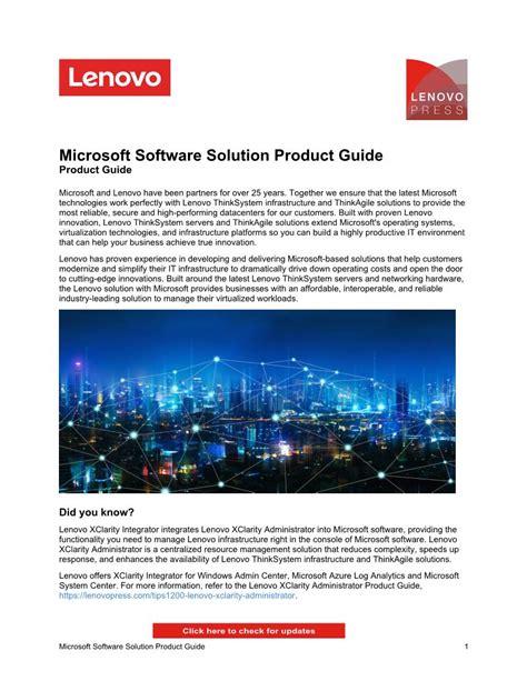 Microsoft Software Solution Product Guide Product Guide Docslib