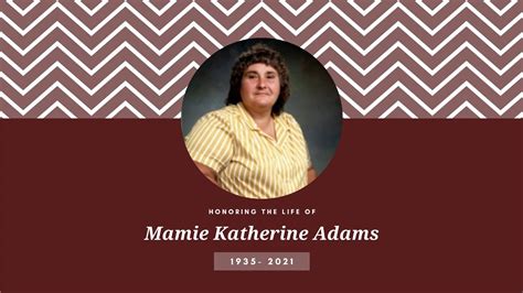 Mamie Katherine Adams Funeral Service Youtube