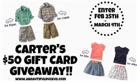 Preschool Outfits For The Kids 50 Carters T Card Giveaway