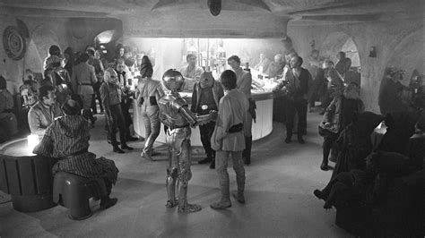 A Wide Shot Of The Original Cantina Set With C 3po And Luke Skywalker