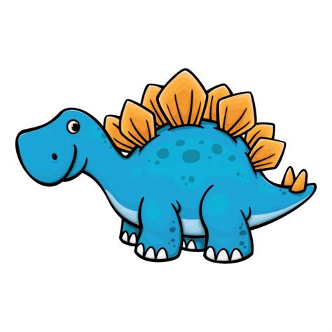 Premium Vector Cute Dino Stegosaurus Cartoon Vector
