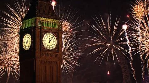 2015 New Years Day Celebrations Fireworks And Big Ben London Uk Youtube