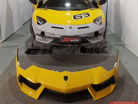 Svj Style Half Carbon Fiber Front Bumper For Lamborghini