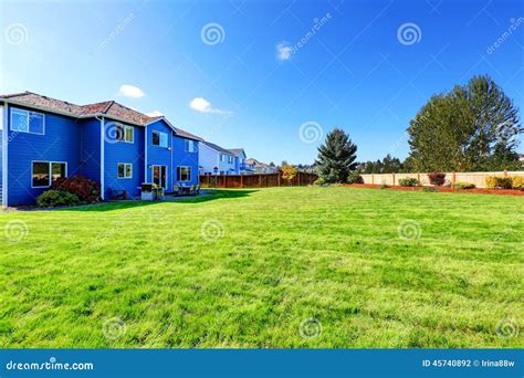 House With Large Backyard Area Stock Photo Image Of Door View 45740892