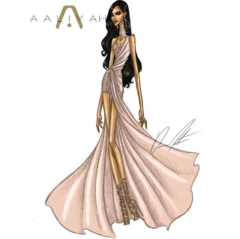 Illustrations By Trendy By Daren J Aaliyah Fashion Illustration High