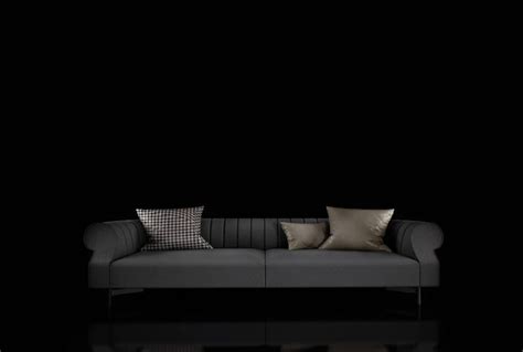 Contempo Curved Sofa Grey Velvet Sofa By Maurizio Manzoni Ready To